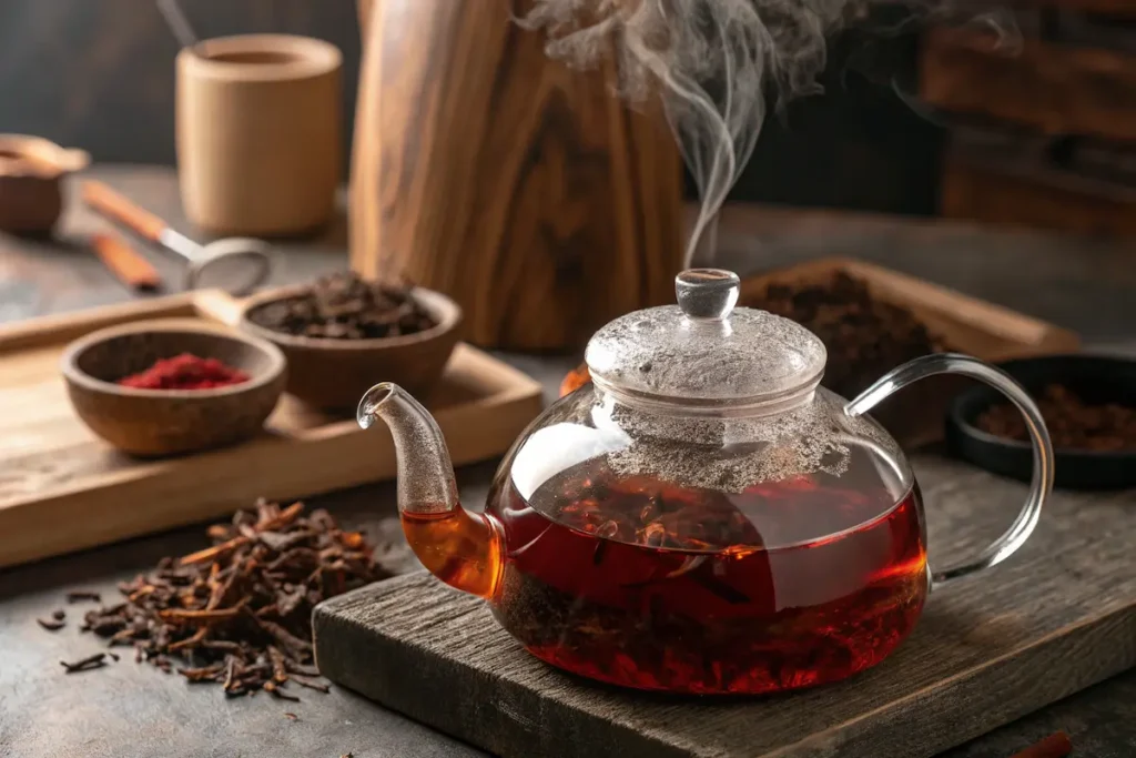 The Bold & Beautiful: Crafting Your Perfect Assam Milk Tea 6 Assam black tea steeping for milk tea