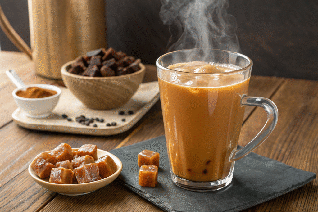 Okinawa Milk Tea – The Deep, Roasted Comfort You Didn’t Know You Needed 7 Served Okinawa Milk Tea with kokuto candy